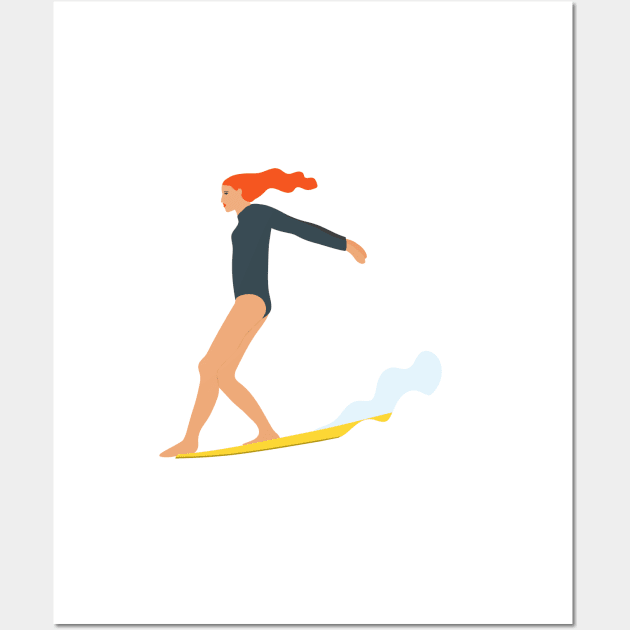 Surfing girl 1 Wall Art by grafart